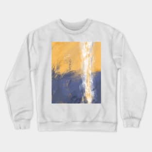 Abstract Art Blue and Gold Crewneck Sweatshirt